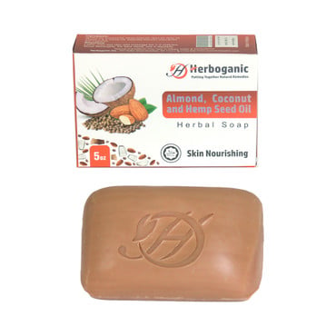 Herboganic: Almond, Coconut and Hemp Seed Oil Herbal Soap, 5 oz image 0