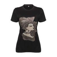Ebony Empress(Black Tee with Full-Head Braided Queen) - L image