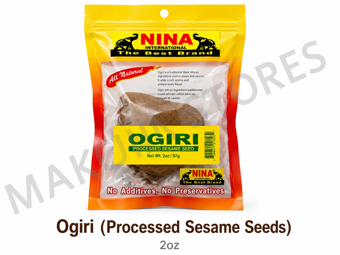Nina ogiri(processed sesame seeds) 2oz image 0
