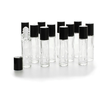 1/3 oz Glass Roll-On Bottles – Set Of 12