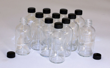 4 oz. Boston Round Bottles – Set Of 12