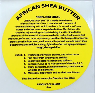 7 oz. Shea Butter Labels: Set Of 12