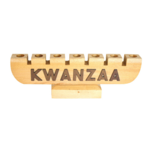 “KWANZAA” (NATURAL WOOD) KWANZAA KINARA (NANLBS)