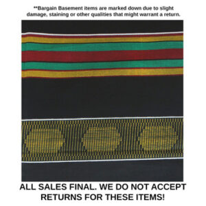 Damaged Kente Fabric #4 Black – 6 Yds