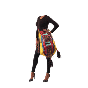 Deluxe Tuareg Leather Fringed Handbag (1.23lbs)