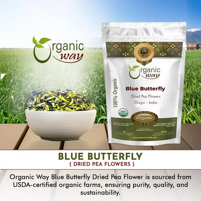 Blue Butterfly Pea Flowers (4 oz)