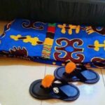 AFRICAN CLOTH WITH NATIVE SANDALS (4.4LBS)
