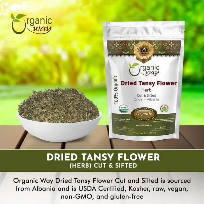 Organic Way Dried Tansy Flower Herb Tea | Origin – Albania (1/4lb 4oz)