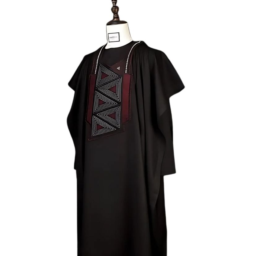 BROWN AFRICAN KAFTAN, TRADITIONAL DASHIKI, AFRICAN CLOTHING, MEN’S KAFTAN