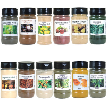 Set Of 12 Herbal Healing Powders