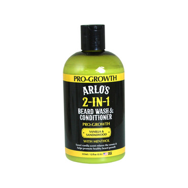 Arlo’s: Vanilla & Sandalwood 2-IN1 Pro-Growth Beard Wash & Conditioner – 12 oz.