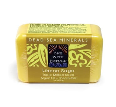 Dead Sea Minerals: Lemon Sage Shea/Argan Soap – 7 oz.