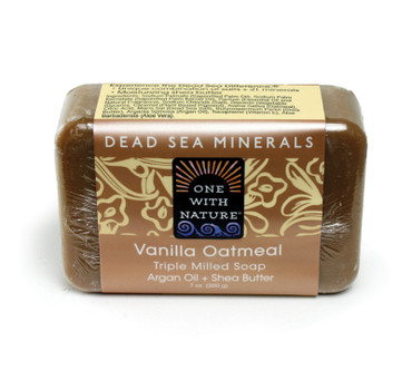 Dead Sea Minerals: Vanilla Oatmeal Shea/Argan Soap – 7 oz.