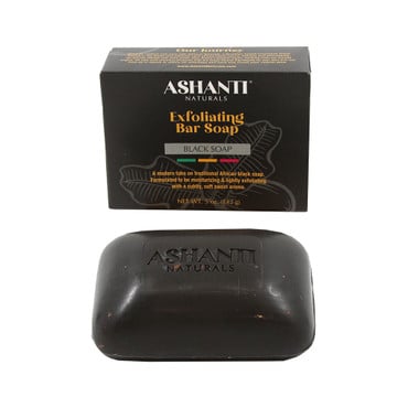 ASHANTI NATURALS: Black Soap Exfoliating Bar Soap – 5 oz.