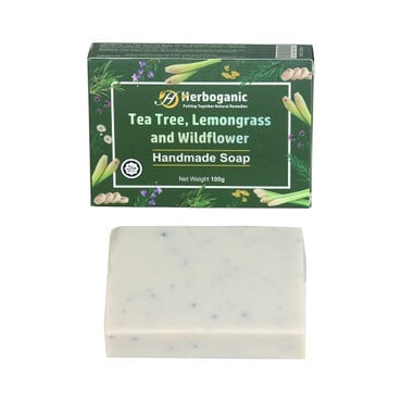 Herboganic: Handmade Soap Tea Tree, Lemongrass and Wildflower 3.5 oz