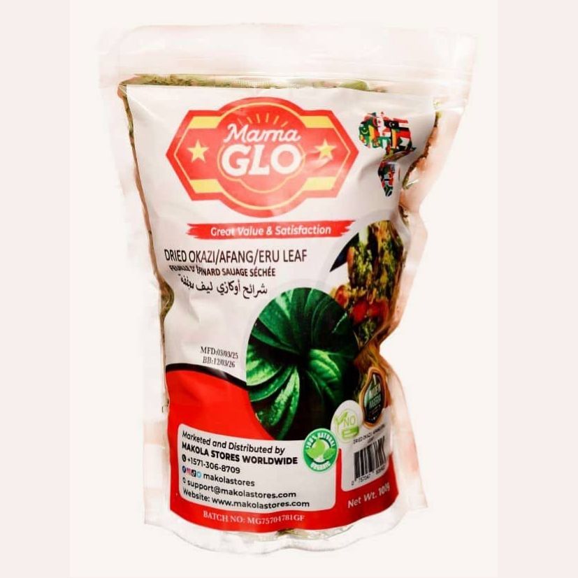 Mama Glo – Dried Okazi/Afang/Eru Leaf (100g)