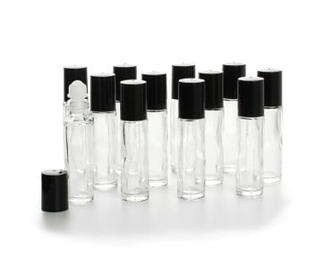 1/3 oz Glass Roll-On Bottles – Set Of 12