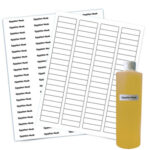 10 Sheets Of WHITE Labels – ½” x 1¾”