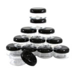 Set Of 12 Wide Jars/Caps – 8 oz. (Clear)