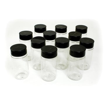Set Of 12 Plastic Shaker Jars – 8 oz.