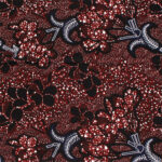 Burgundy Floral Print Fabric: 6 Yds