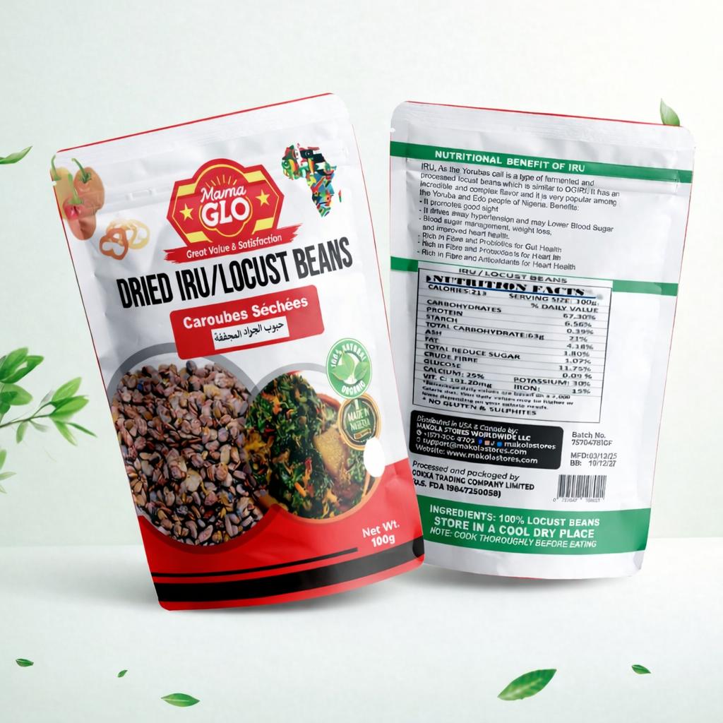 MaMa Glo Dried Iru/ Locust Beans / Dawadawa