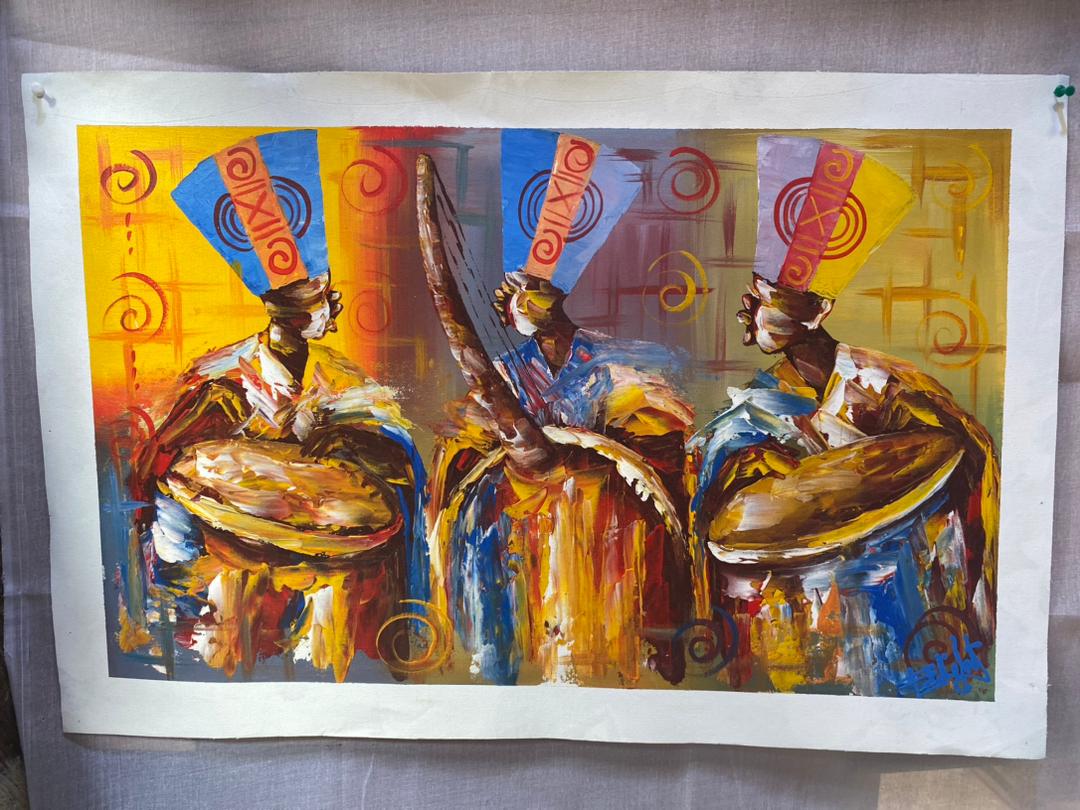 African musicians painting