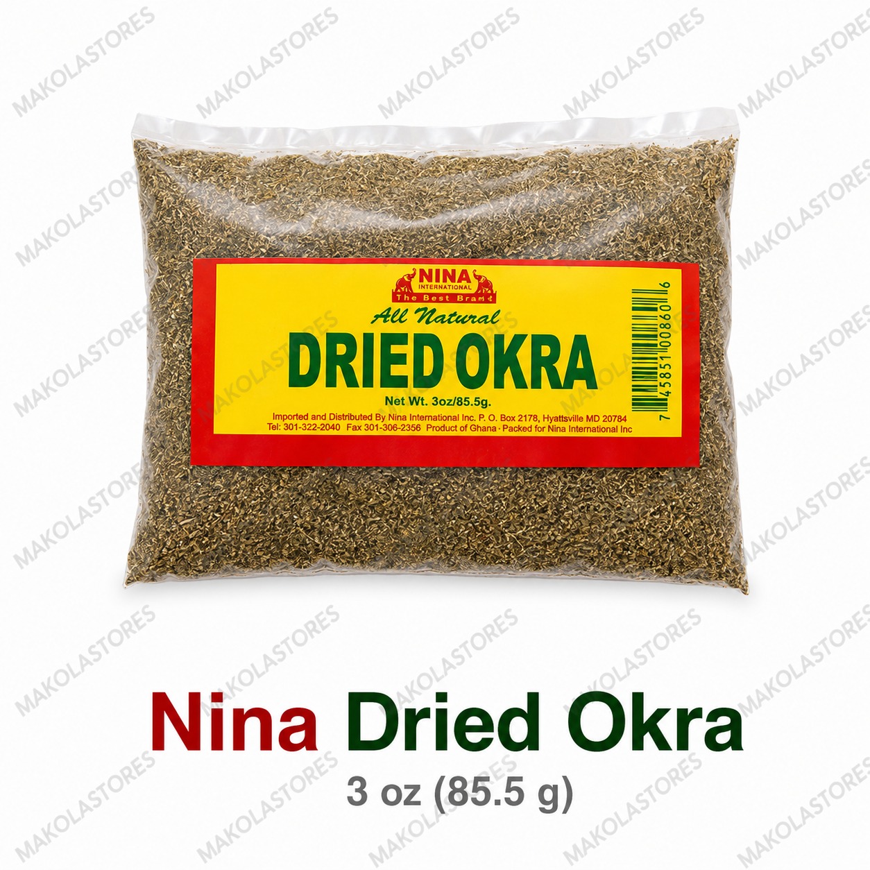 Nina dried okra 3oz