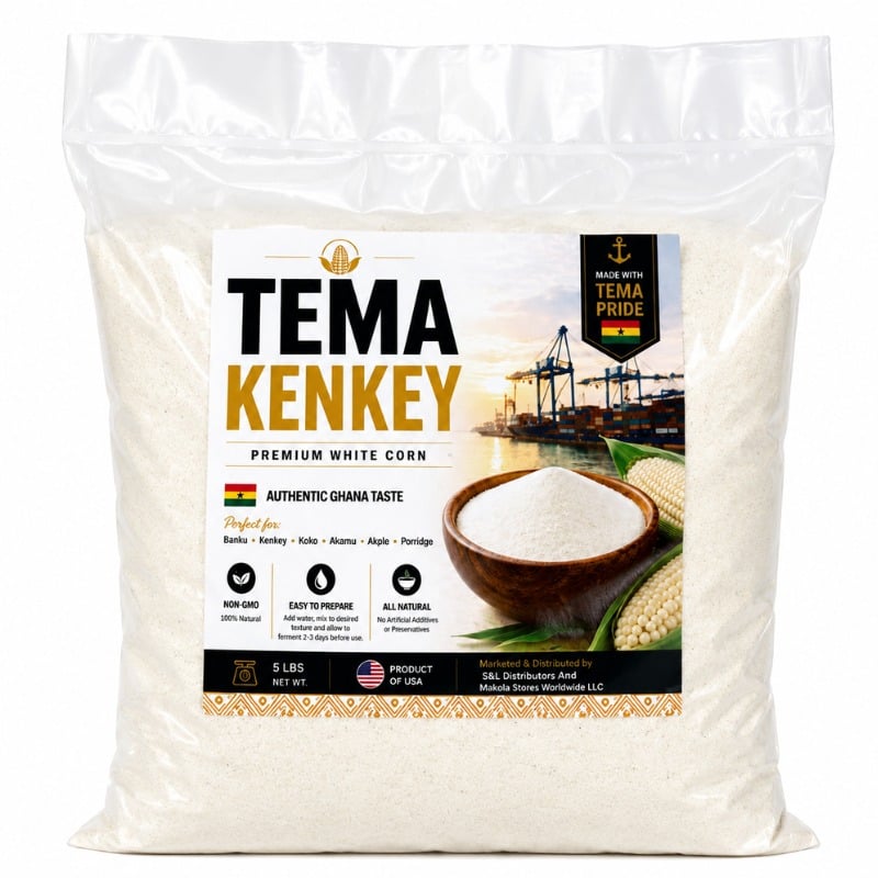 Tema Kenkey White Corn Meal ( 5lbs – 25lbs)