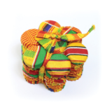 AFRICAN-MADE KENTE COASTER SET (SET OF 5) (0.2LBS)