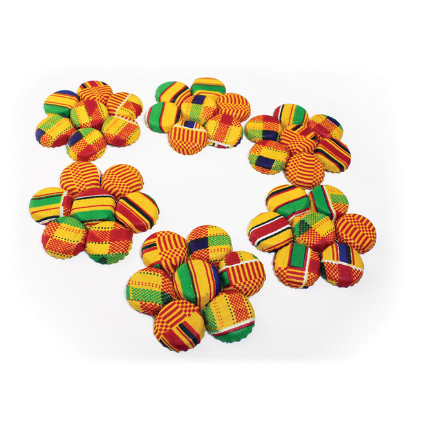 AFRICAN-MADE KENTE COASTER SET (SET OF 5) (0.2LBS)