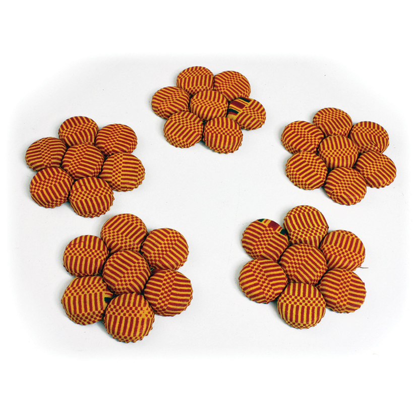 AFRICAN-MADE KENTE COASTER SET (SET OF 5) (0.2LBS)