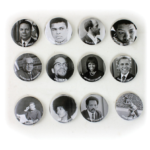 SET OF 12 BLACK PRIDE BUTTONS (0.31LBS)