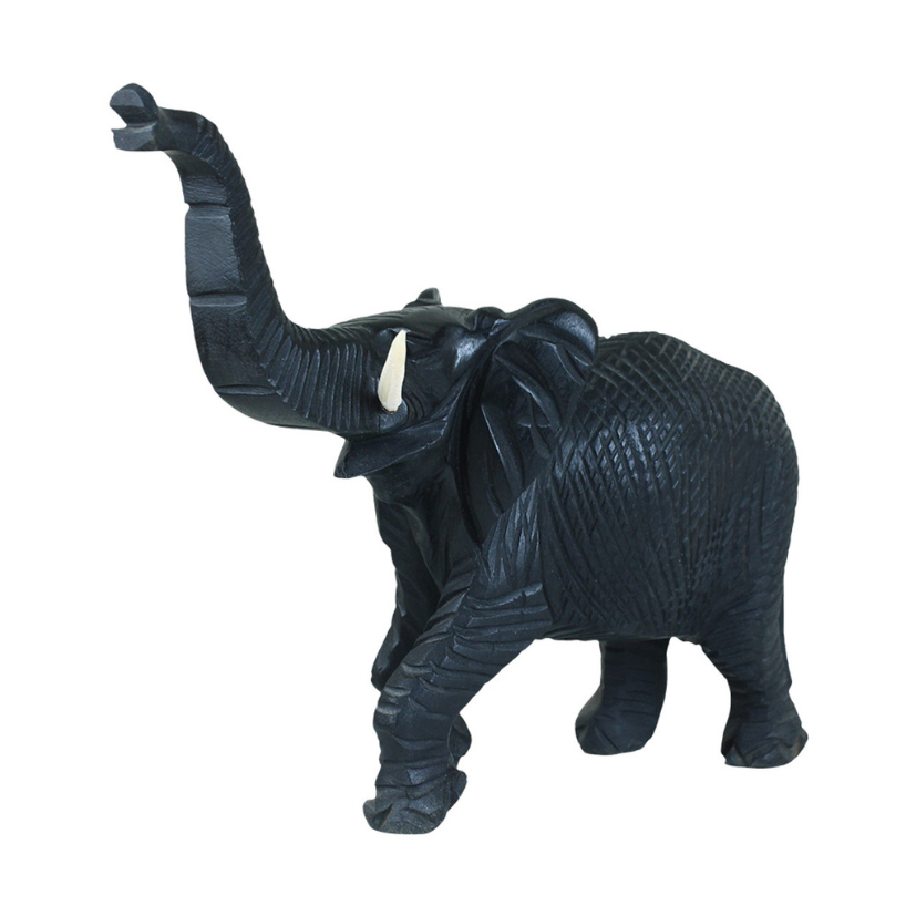LARGE SOLID WOOD ELEPHANTS (5.5LBS)