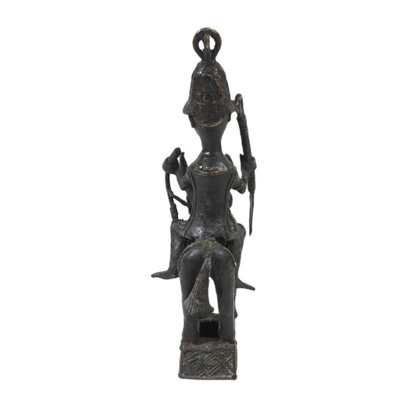 LOST WAX BRONZE HORSEMAN SCULPTURE (10.7LBS)