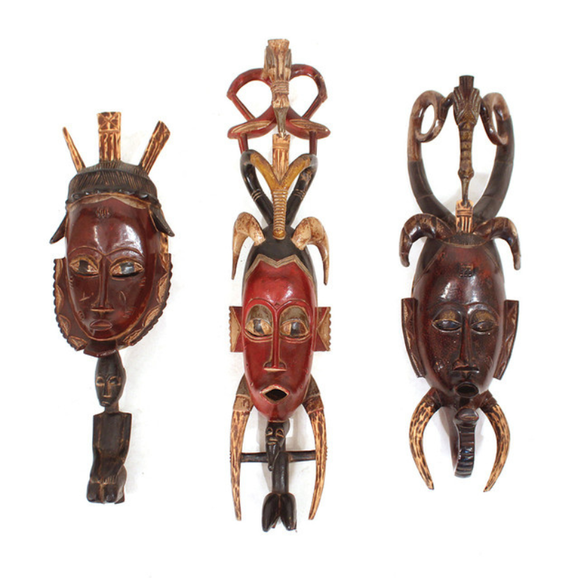 EXTRA LARGE IVORIAN GURU MASK – 25-35″ (0.5LBS)