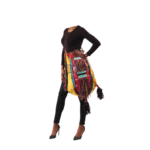 DELUXE TUAREG LEATHER FRINGED HANDBAG (1.23LBS)