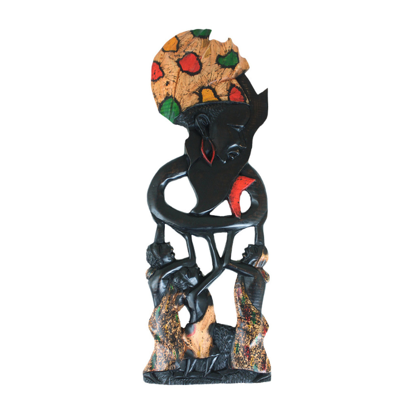 “WOMEN HOLDING AFRICA” – WALL PLAQUE: LG (2.6LBS)
