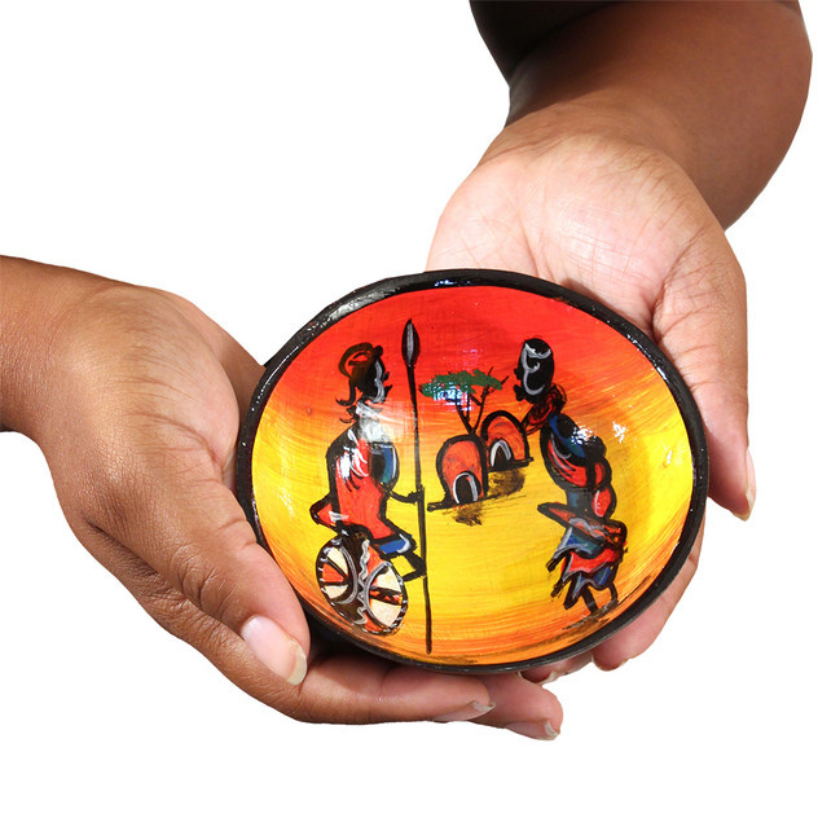 HORN PAINTED BOWL: ASSORTED