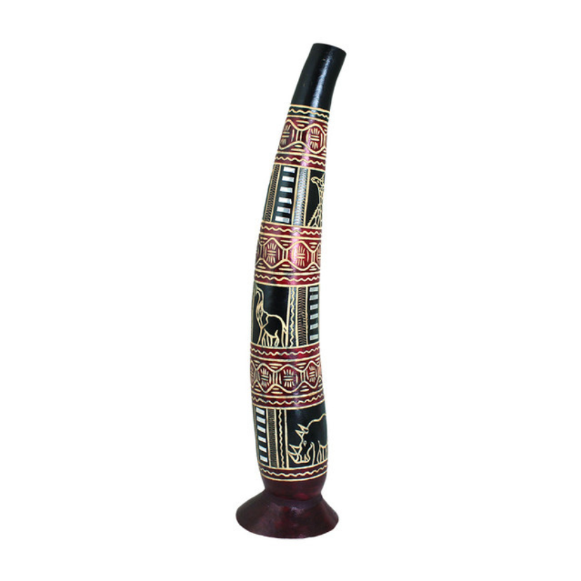 HAND CARVED LONG DECORATIVE CALABASH