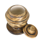 RUSTIC WOODEN SUGAR BOWL