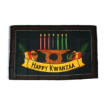 HAPPY KWANZAA FLAG (3′ X 5′) (NANLBS)