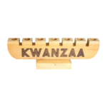 “KWANZAA” (NATURAL WOOD) KWANZAA KINARA (NANLBS)