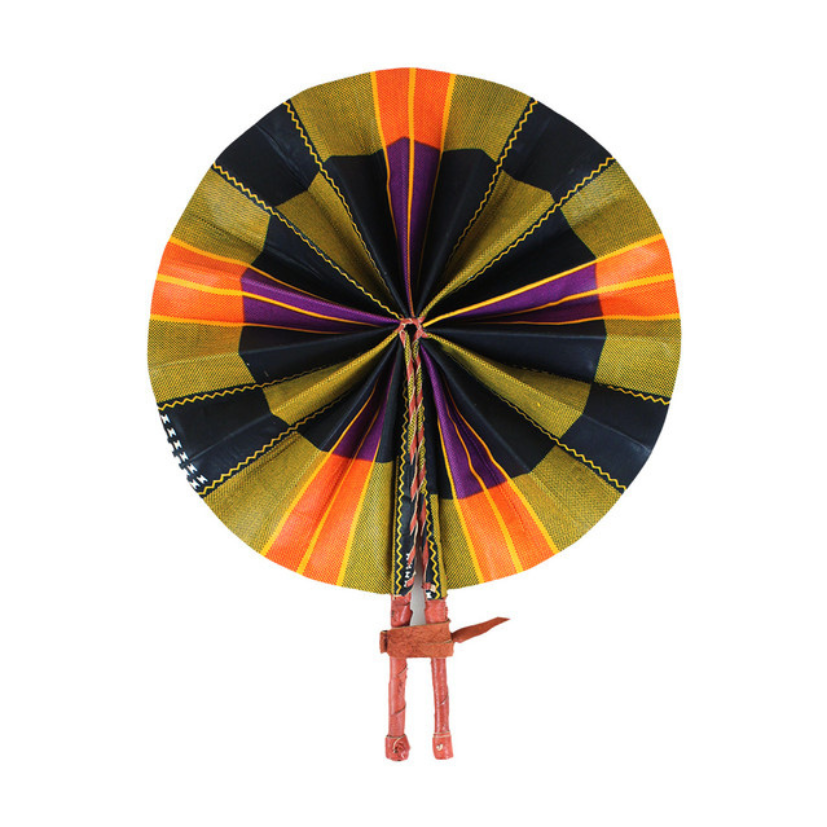 KENTE PRINT #3 FOLDING FAN (0.18LBS)