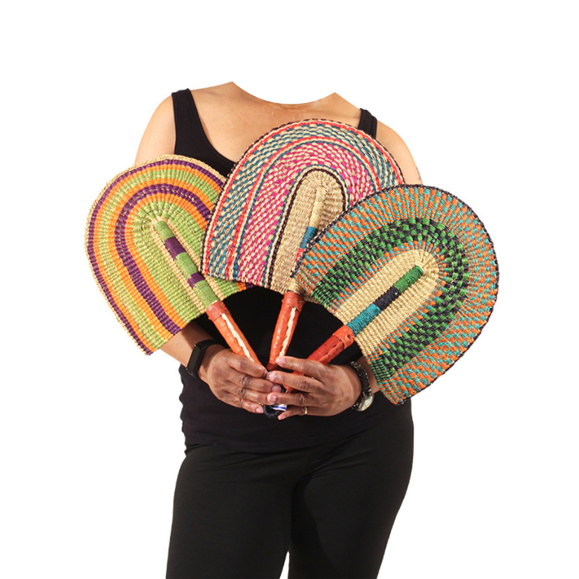 FAN: BURKINA FASO HAND WOVEN (0.38LBS)