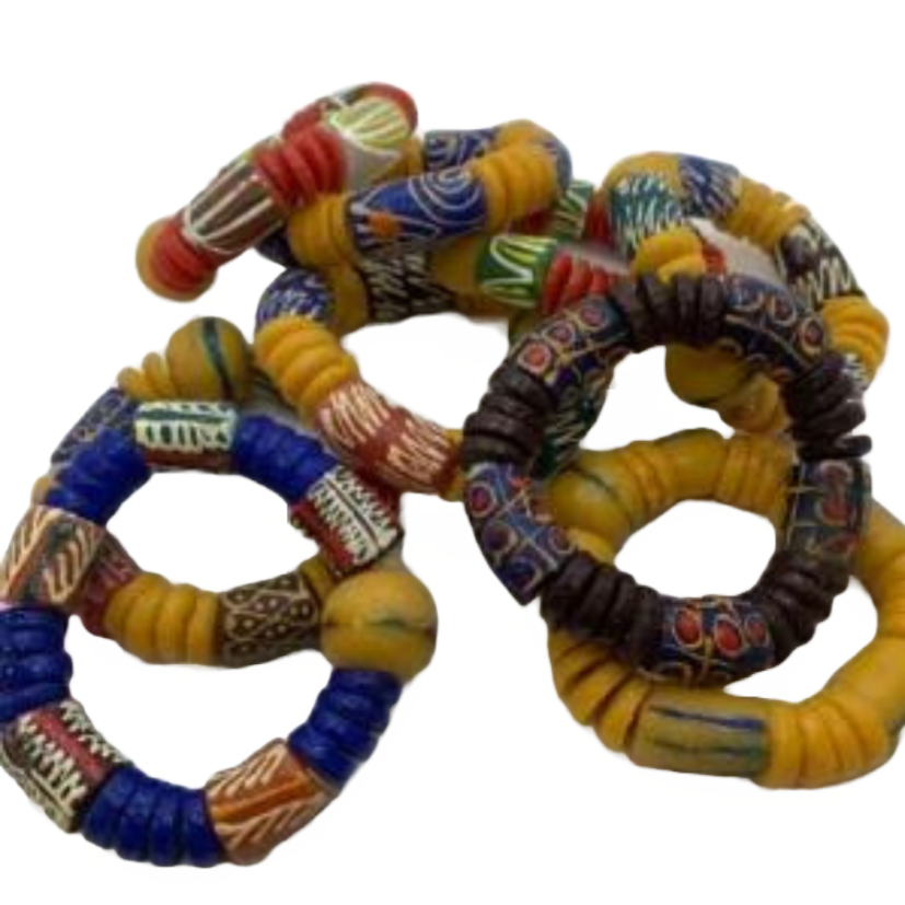 AUTHENTIC GHANA AFRICA BEADS BRACELETS/ GHANA BEADS/AFRICA GHANA BEAD BRACELETS/ UNISEX BEADS BRACELET/ MADE IN GHANA BAEDS.