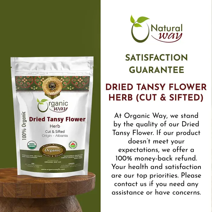 Organic Way Dried Tansy Flower Herb Tea | Origin – Albania (1/4lb 4oz)