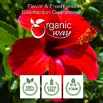 Dried Hibiscus Flower Cut & Sifted (Hibiscus rosa-sinensis) | Herbal Tea | Kosher Certified | Raw, Vegan, Non GMO & Gluten Free | USDA Certified | Origin – India