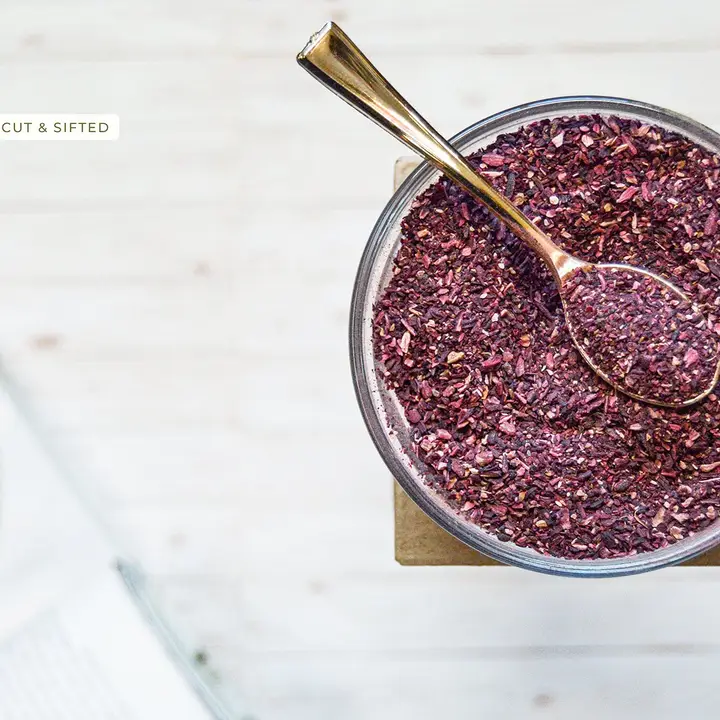 Dried Hibiscus Flower Cut & Sifted (Hibiscus rosa-sinensis) | Herbal Tea | Kosher Certified | Raw, Vegan, Non GMO & Gluten Free | USDA Certified | Origin – India
