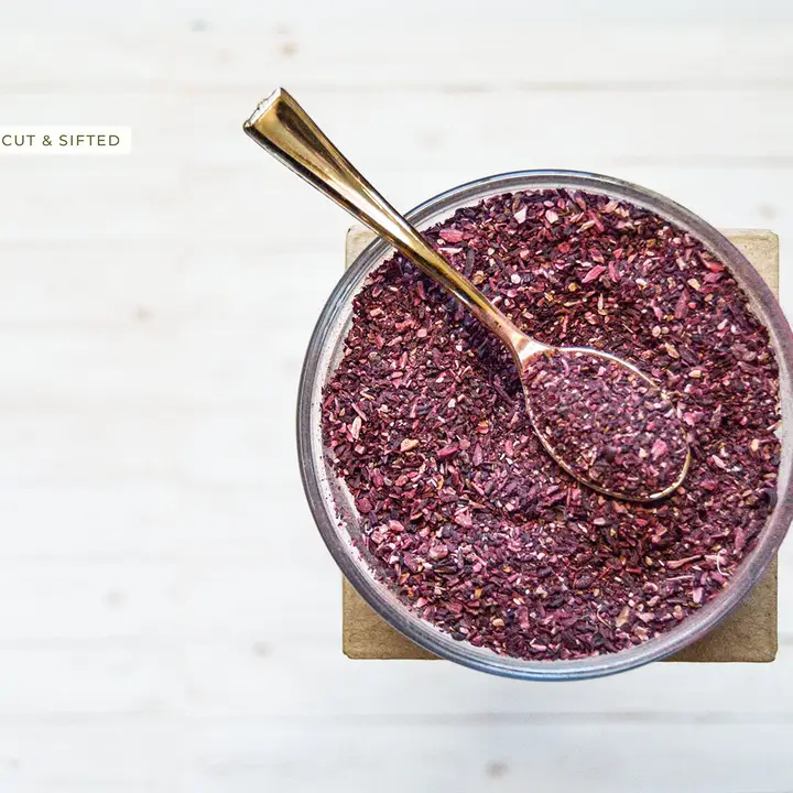 Dried Hibiscus Flower Cut & Sifted (Hibiscus rosa-sinensis) | Herbal Tea | Kosher Certified | Raw, Vegan, Non GMO & Gluten Free | USDA Certified | Origin – India